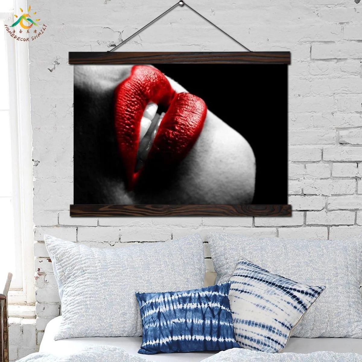Sexy Red Lip Modern Wall Art Print Pop Art Picture And Poster Solid Wood Hanging Scroll Canvas Painting Home Decor
Sexy Red Lip Modern Wall Art Print Pop Art Picture And Poster Solid Wood Hanging Scroll Canvas Painting Home Decor