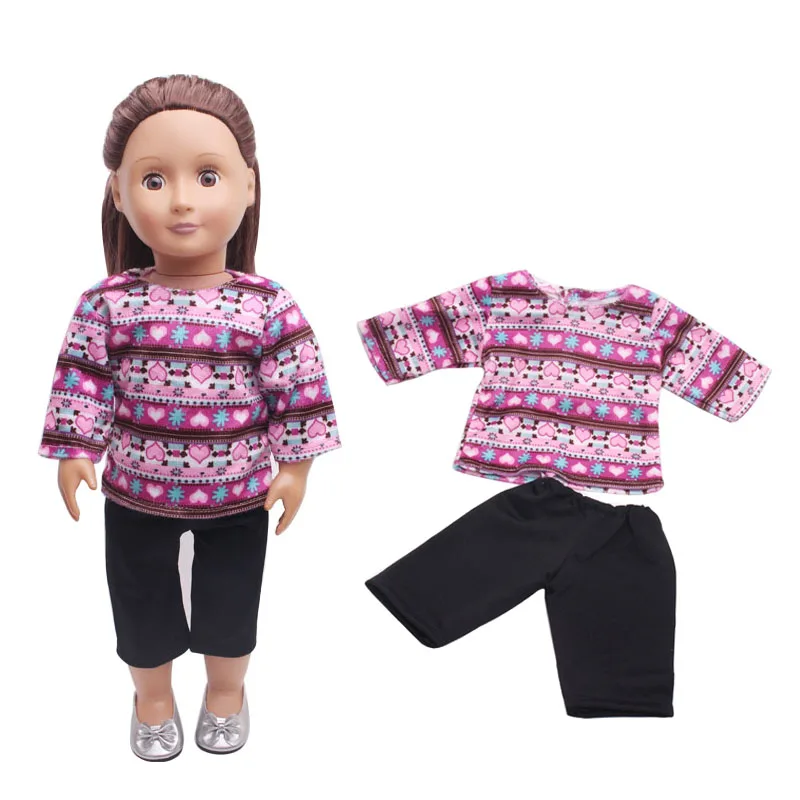 Doll clothes Casual purple sweater + black pant toy accessories fit 18 inch Girl doll and 43 cm baby dolls c362
Doll clothes Casual purple sweater + black pant toy accessories fit 18 inch Girl doll and 43 cm baby dolls c362