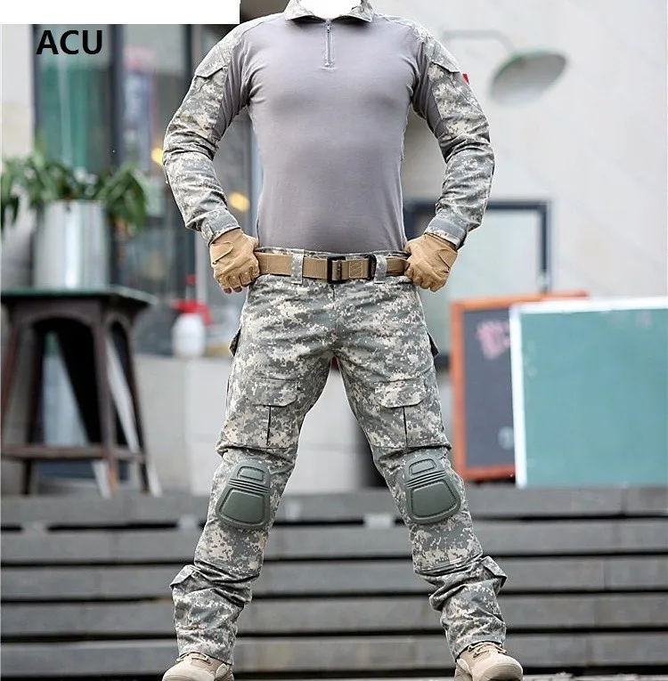 Tactical G3 Uniform Camouflage Hunting Clothes Kryptek Black W/ Knee Pads for Airsoft Paintball Combat Military CS Activities
Tactical G3 Uniform Camouflage Hunting Clothes Kryptek Black W/ Knee Pads for Airsoft Paintball Combat Military CS Activities