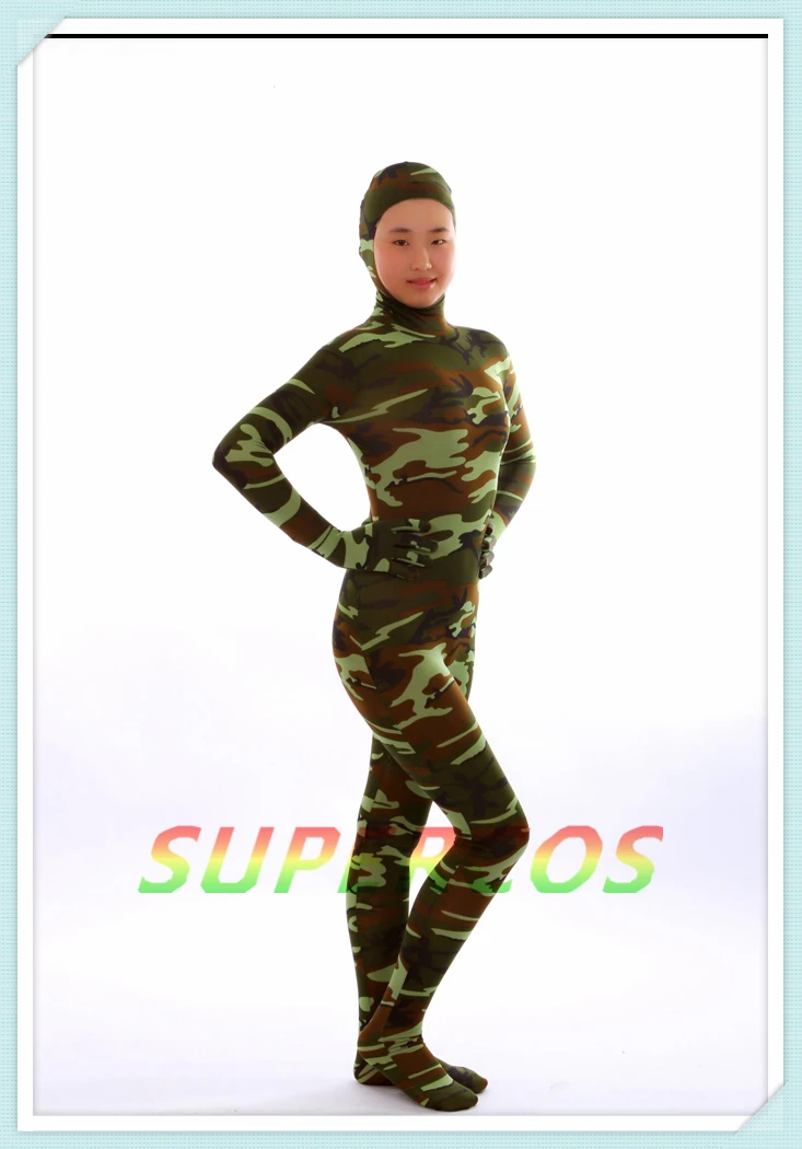 Free Shipping! Army Green Camouflage Spandex Open Face Zentai Suit Halloween Cosplay Costume ,Perfect Customized For you!
Free Shipping! Army Green Camouflage Spandex Open Face Zentai Suit Halloween Cosplay Costume ,Perfect Customized For you!