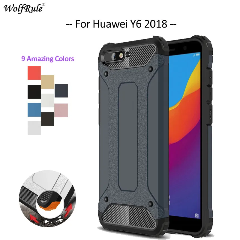 Чехол для Huawei Y6 2018 чехол WolfRule TPU и PC армированный Бампер Защитный чехол для задней панели телефона для Huawei Y6 2018 чехол 5,7''
Чехол для Huawei Y6 2018 чехол WolfRule TPU и PC армированный Бампер Защитный чехол для задней панели телефона для Huawei Y6 2018 чехол 5,7''