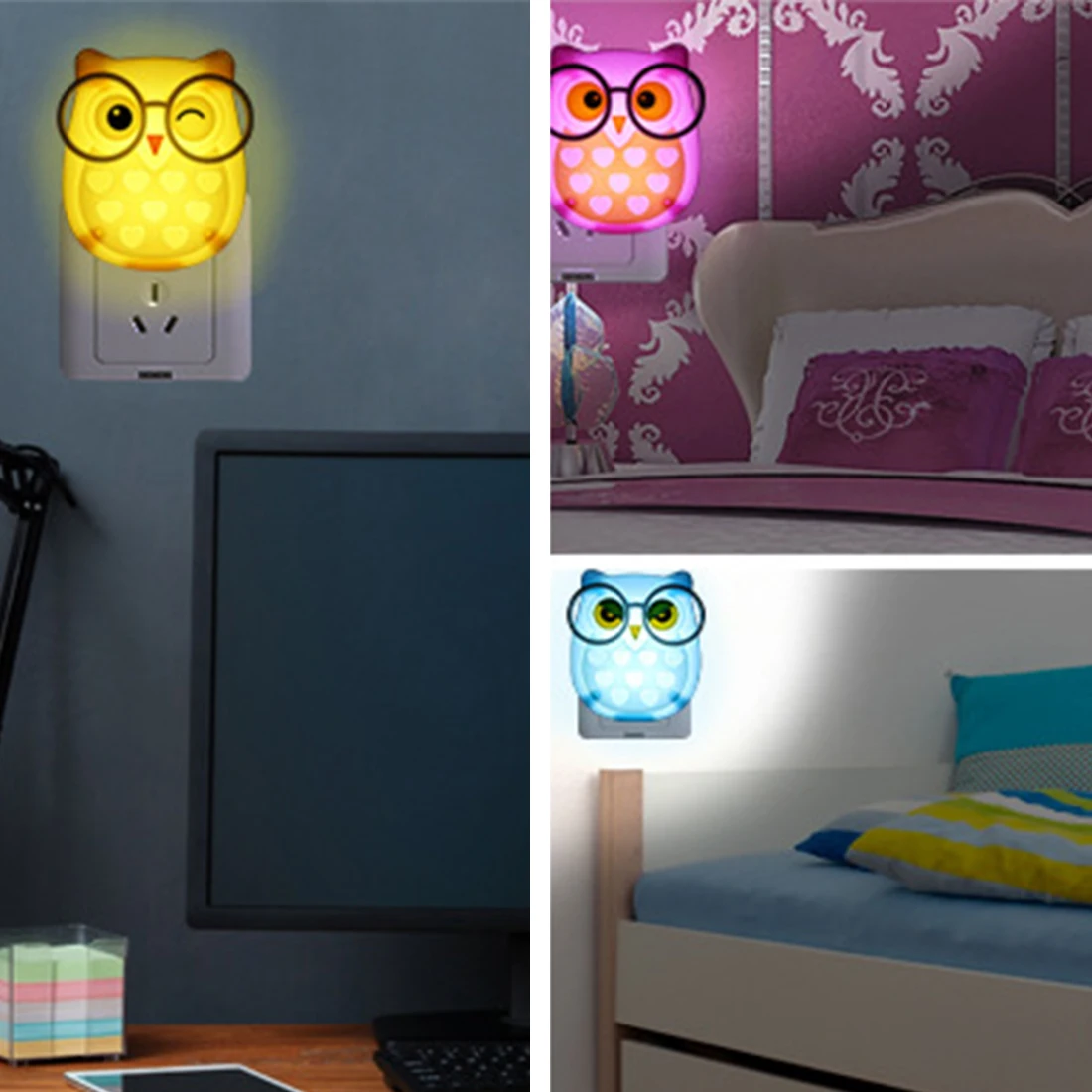 Animal Owl Led Night Light Soft Auto Light Sensor Control LED Sensor Night Lights New Year Child Baby Bedroom Lighting US Plug
Animal Owl Led Night Light Soft Auto Light Sensor Control LED Sensor Night Lights New Year Child Baby Bedroom Lighting US Plug