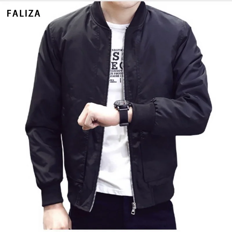FALIZA, новые весенние куртки, мужская куртка-бомбер, Черная бейсбольная куртка, Бейсбольный воротник, Молодежный тонкий летчик, мужская куртк...
FALIZA, новые весенние куртки, мужская куртка-бомбер, Черная бейсбольная куртка, Бейсбольный воротник, Молодежный тонкий летчик, мужская куртк...