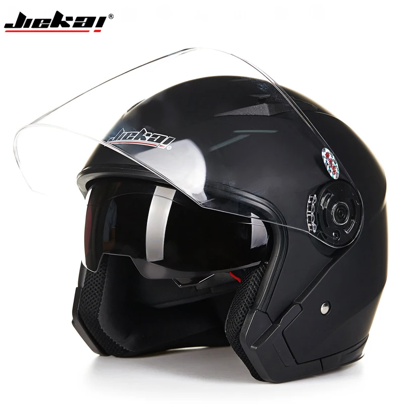 Оригинальный мотоциклетный шлем JIEKAI с двойным объективом летний/Зимний открытым