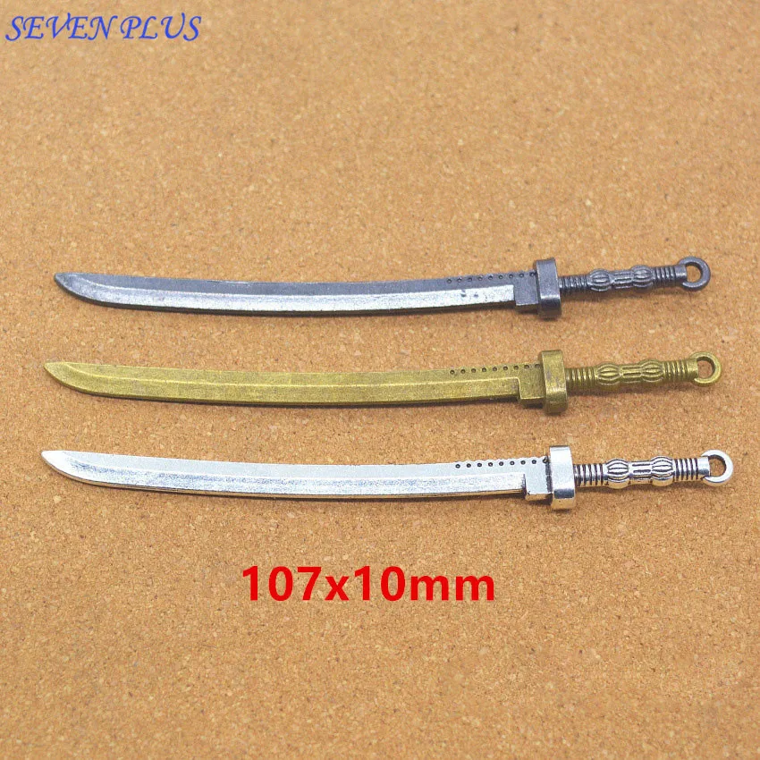 Newest Style 2 Pieces/Lot 10mm*107mm Antique Silver plated Antique Bronze Gun Black Big Size Metal Sword Charms For Diy Making
Newest Style 2 Pieces/Lot 10mm*107mm Antique Silver plated Antique Bronze Gun Black Big Size Metal Sword Charms For Diy Making
