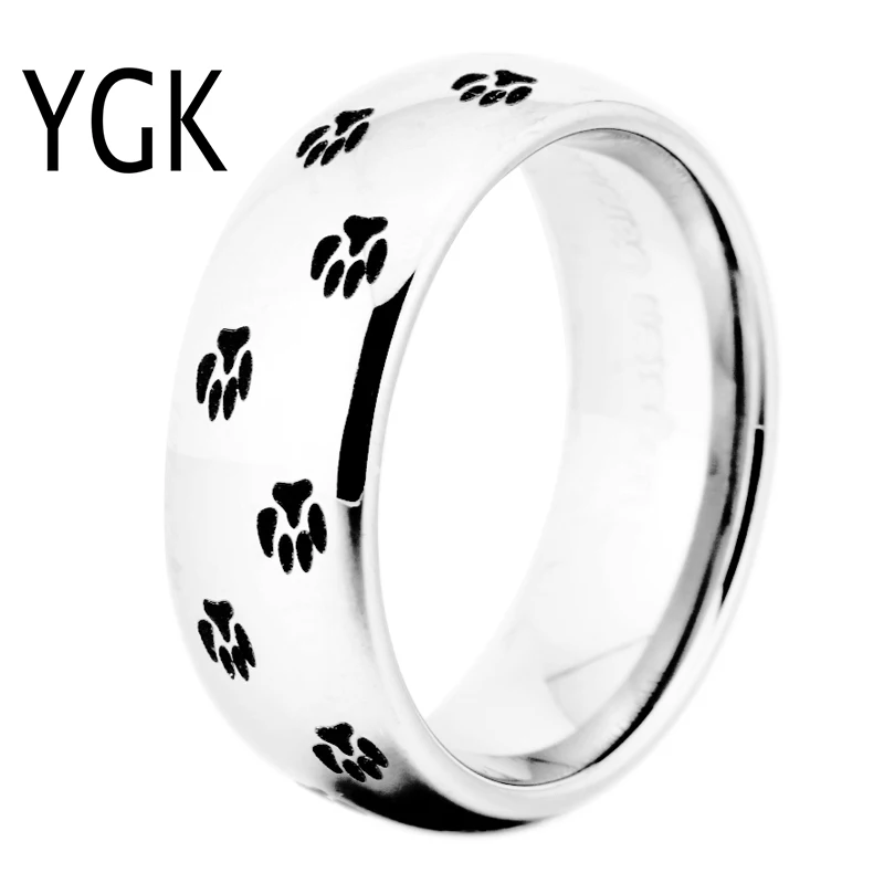 Classic Wedding Ring For Women Jewelry Engagement Silver Tungsten Ring Dog Paw Prints Animal Ring Party Ring female
Classic Wedding Ring For Women Jewelry Engagement Silver Tungsten Ring Dog Paw Prints Animal Ring Party Ring female