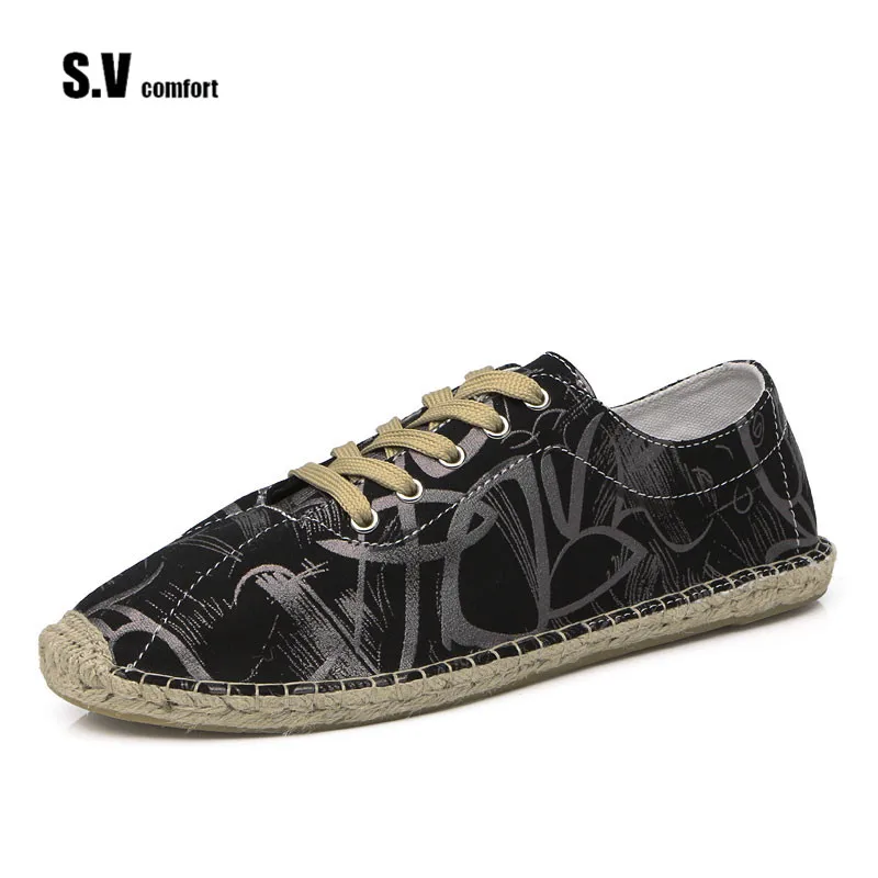 SV Марка Лето Весна Холст Espadrille Повседневная Обувь Белье Соломы Кос Бездельничали