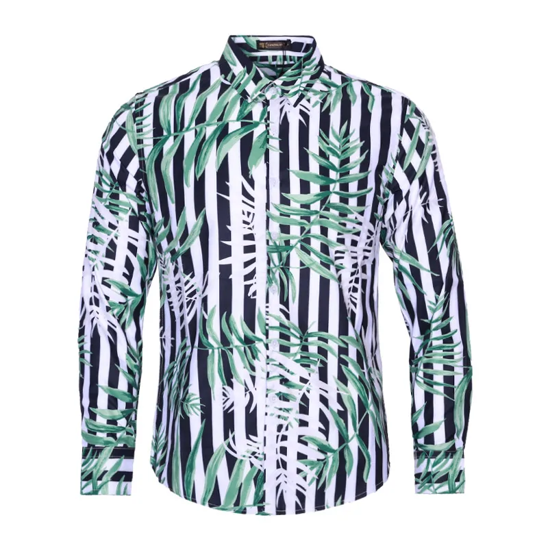Fanzhuan Free Shipping New fashion 2017 male Men's man long sleeved slim casual leaf striped printed autumn shirt 713181 blouse
Fanzhuan Free Shipping New fashion 2017 male Men's man long sleeved slim casual leaf striped printed autumn shirt 713181 blouse