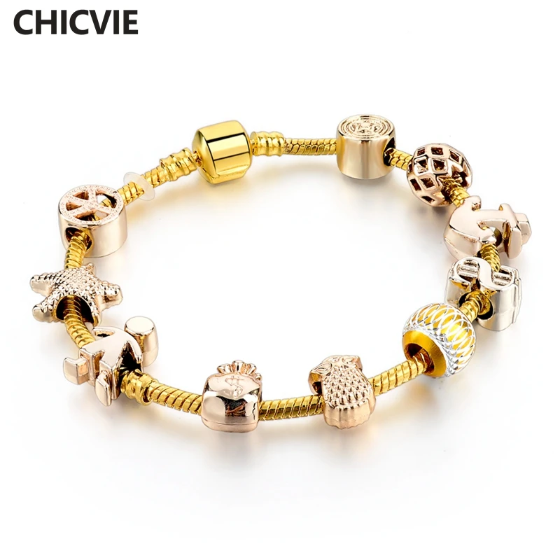 CHICVIE Chain Link Gold Starfish Bracelets & Bangles For Women Silver Bohemian Jewelry Female Charm Custom Bracelets SBR160017
CHICVIE Chain Link Gold Starfish Bracelets & Bangles For Women Silver Bohemian Jewelry Female Charm Custom Bracelets SBR160017