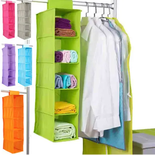5-Shelf Fabric Hanging Wardrobe Closet Storage Organizer Cloth Bag Foldable Travel Bags
5-Shelf Fabric Hanging Wardrobe Closet Storage Organizer Cloth Bag Foldable Travel Bags