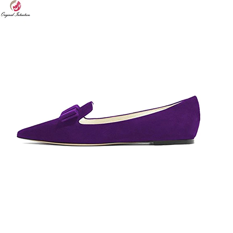 Original Intention New Elegant Women Flats Pointed Toe Flat Shoes Black Black Blue Purple Wine Red Shoes Woman Plus US Size 4-15
Original Intention New Elegant Women Flats Pointed Toe Flat Shoes Black Black Blue Purple Wine Red Shoes Woman Plus US Size 4-15