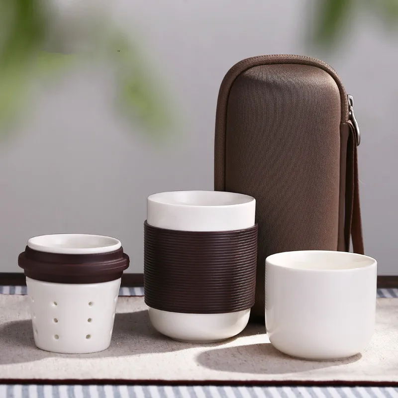 Высококачественный китайский фарфоровый чайный набор портативная керамическая