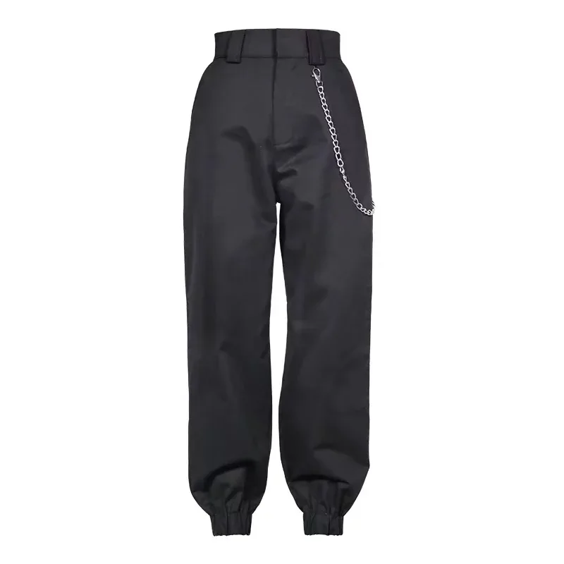 Cargo Pants Women Casual harem pants wide leg pants with chains Autumn Summer high waist pants women bottom solid color 2018
Cargo Pants Women Casual harem pants wide leg pants with chains Autumn Summer high waist pants women bottom solid color 2018