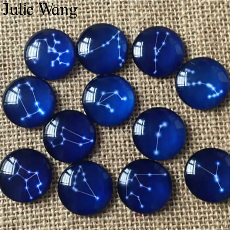 Julie Wang 50PCS 8-15mm Randomly Mix Constellation Blue Cabochons Glass Flatback Necklace Bracelet Jewelry Making Accessory
Julie Wang 50PCS 8-15mm Randomly Mix Constellation Blue Cabochons Glass Flatback Necklace Bracelet Jewelry Making Accessory