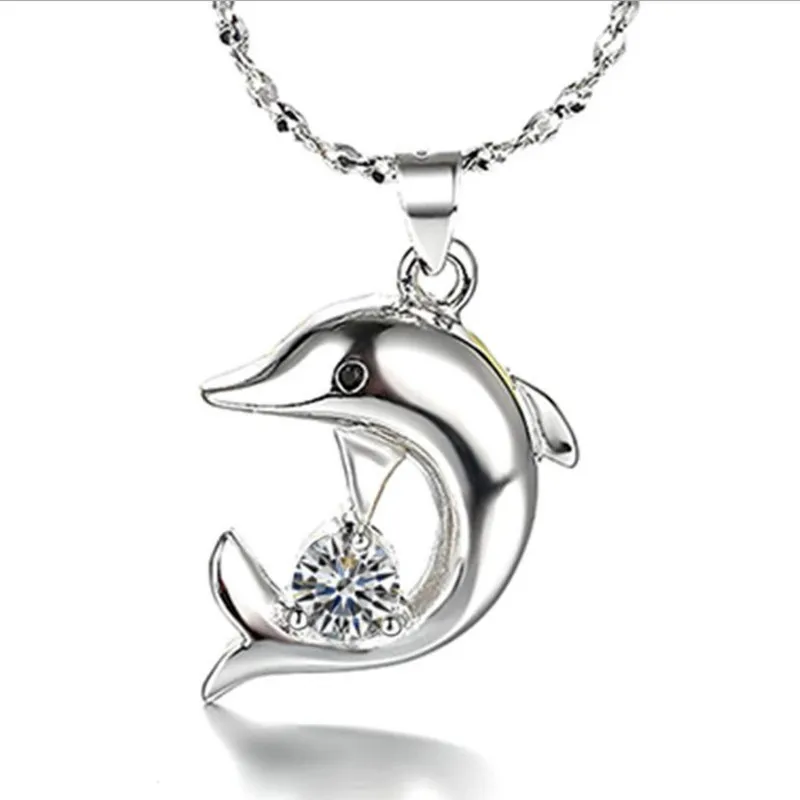 Cute Animal Dolphin Shaped Pendants Necklace For Women Fashion Girl Silver Plated Choker Necklace Accessories Chirstmas Gift
Cute Animal Dolphin Shaped Pendants Necklace For Women Fashion Girl Silver Plated Choker Necklace Accessories Chirstmas Gift