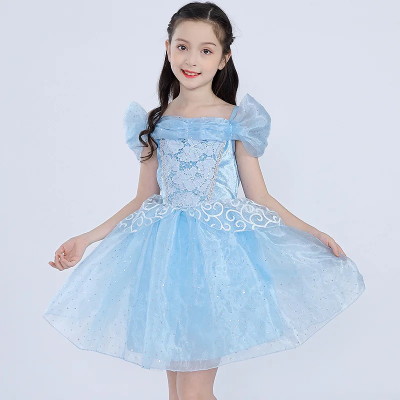 Summer Girl Cinderella Princess Dress Kids Short Halloween Performance Costume 2019 New Children Party Blue Evening formal Dress
Summer Girl Cinderella Princess Dress Kids Short Halloween Performance Costume 2019 New Children Party Blue Evening formal Dress