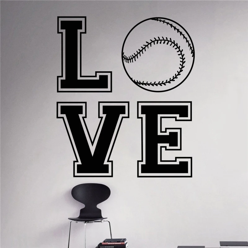 2018 Rushed Wall Stickers For Kids Rooms Love Baseball Softball Design Wall Sticker Home Interior Art Murals Housewares #t377
2018 Rushed Wall Stickers For Kids Rooms Love Baseball Softball Design Wall Sticker Home Interior Art Murals Housewares #t377