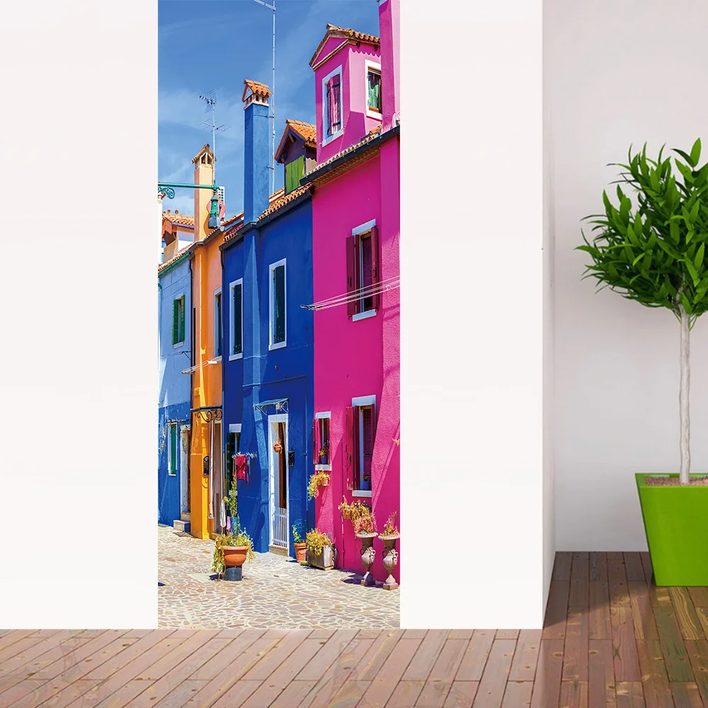 Venice Street Blue House European Door Stickers 77x200cm Home Decor Door Mural Self Adhesive PVC Wallpaper Wooden Door 3D Decal
Venice Street Blue House European Door Stickers 77x200cm Home Decor Door Mural Self Adhesive PVC Wallpaper Wooden Door 3D Decal
