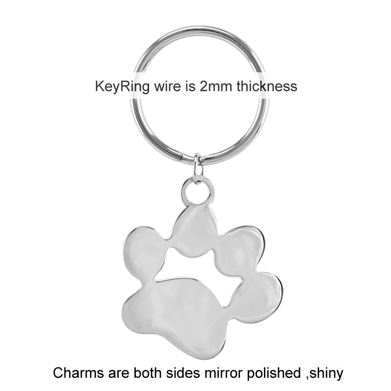 100% Stainless Steel Dog Paw Blank Keychain DIY Charm For Engraved Metal Keyring Mirror Polished Wholesale 10pcs
100% Stainless Steel Dog Paw Blank Keychain DIY Charm For Engraved Metal Keyring Mirror Polished Wholesale 10pcs