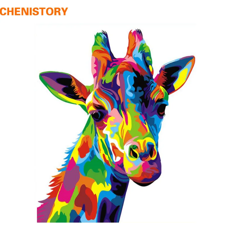 CHENISTORY Frameless DIY Painting By Numbers Colorful giraffe Animals Kit Hand Painted Oil Painting Unique Gift For Home Decor
CHENISTORY Frameless DIY Painting By Numbers Colorful giraffe Animals Kit Hand Painted Oil Painting Unique Gift For Home Decor