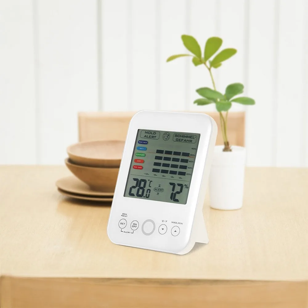 Thermometer LCD Digital Indoor Hygrometer Home Show Moldy Indication Comfort Temperature Humidity Meter Tester Touch Thermometer
Thermometer LCD Digital Indoor Hygrometer Home Show Moldy Indication Comfort Temperature Humidity Meter Tester Touch Thermometer