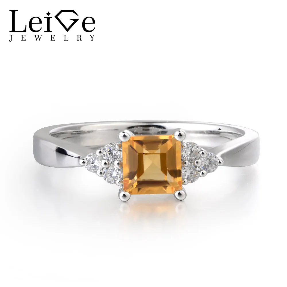 Leige Jewelry Genuine Yellow Color Citrine Gemstone Square Cut Engagement Romantic Rings Wedding Bands 925 Sterling Silver
Leige Jewelry Genuine Yellow Color Citrine Gemstone Square Cut Engagement Romantic Rings Wedding Bands 925 Sterling Silver