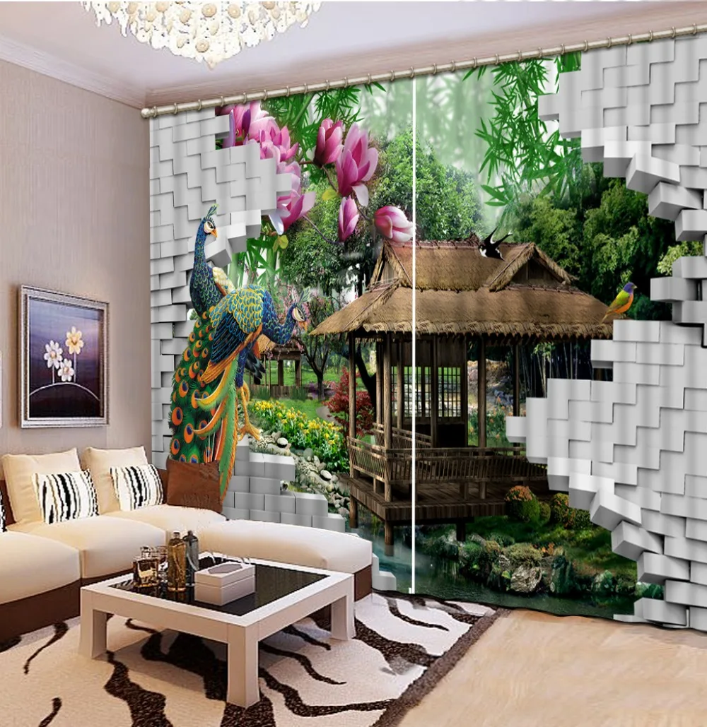 2016 new style curtains for living room High quality pavilion peacock curtains blackout curtains for the bedroom
2016 new style curtains for living room High quality pavilion peacock curtains blackout curtains for the bedroom