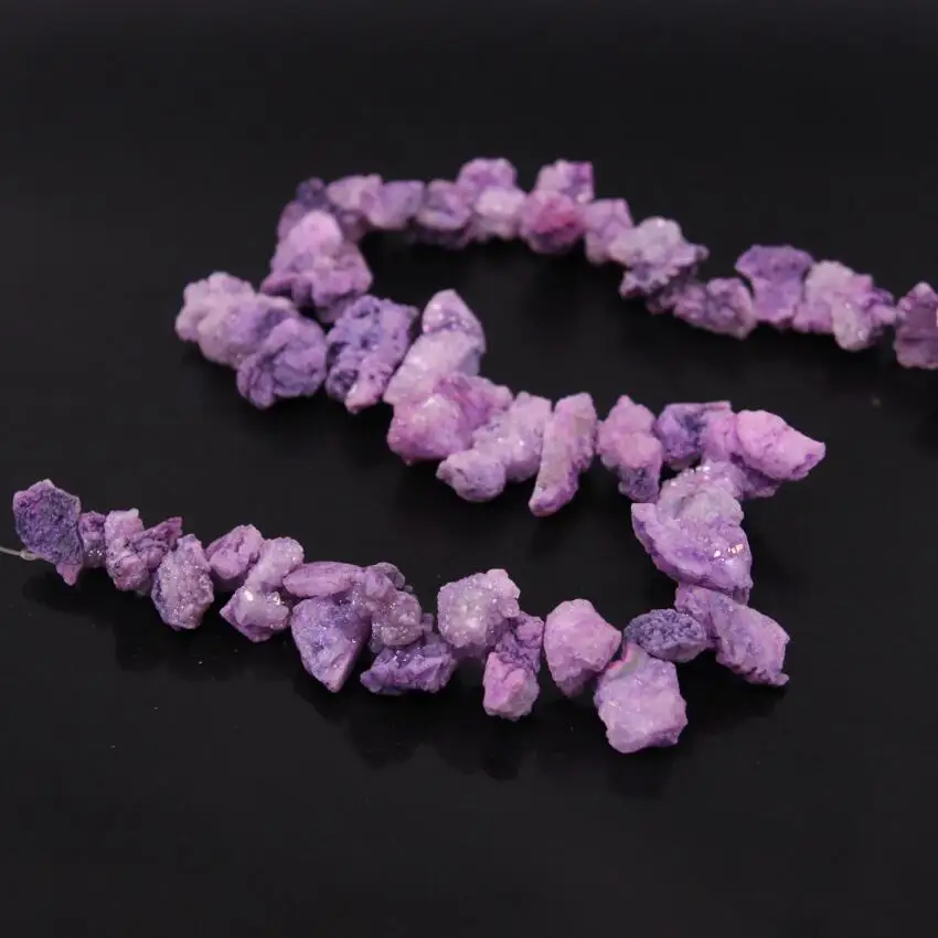 15.5"Strand Purple Raw Crystal Drusy Agates Quartz Geode Druzy Rough Nugget Chips Loose Beads Charms For Pendants Jewelry Making
15.5"Strand Purple Raw Crystal Drusy Agates Quartz Geode Druzy Rough Nugget Chips Loose Beads Charms For Pendants Jewelry Making