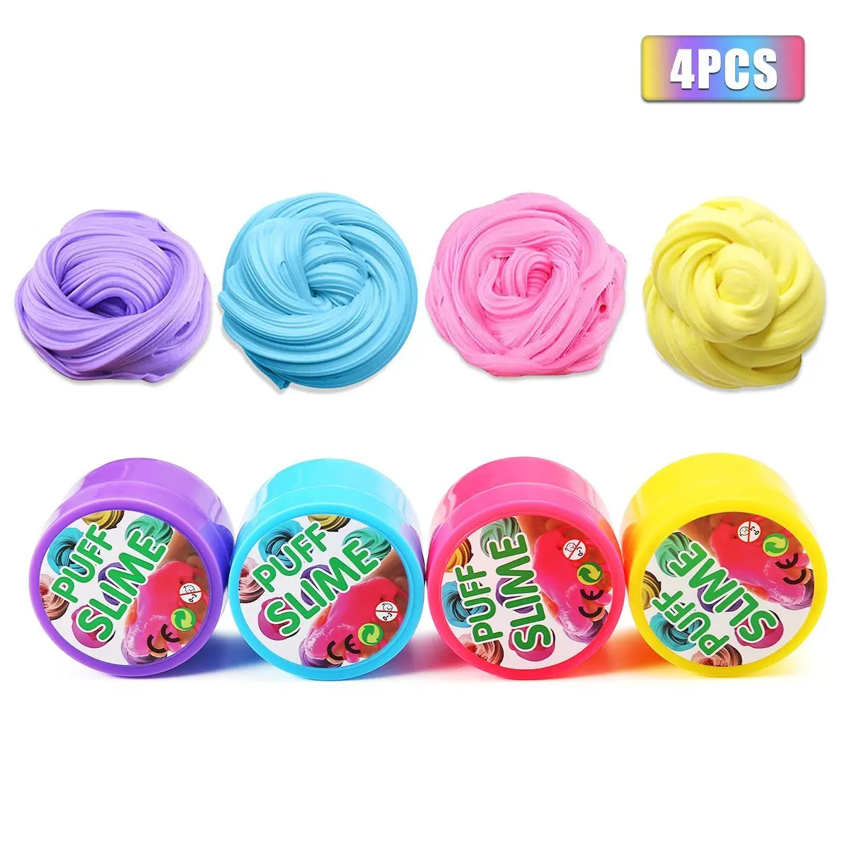 Fluffy Foam Putty Puff Slime, 14 OZ (4 Packs) Mud Soft Slime Non-sticky Stress Relief Toy Sludge Toys for Kids & Adults
Fluffy Foam Putty Puff Slime, 14 OZ (4 Packs) Mud Soft Slime Non-sticky Stress Relief Toy Sludge Toys for Kids & Adults
