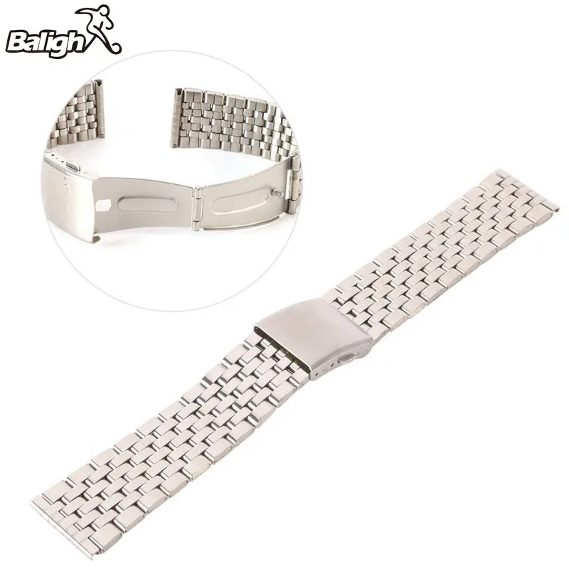 Newest Fashion Stainless Steel Metal Strap Silver Watch Band Unisex Bracelet Double Fold Deployment Clasp Watch Buckle 18-22mm
Newest Fashion Stainless Steel Metal Strap Silver Watch Band Unisex Bracelet Double Fold Deployment Clasp Watch Buckle 18-22mm