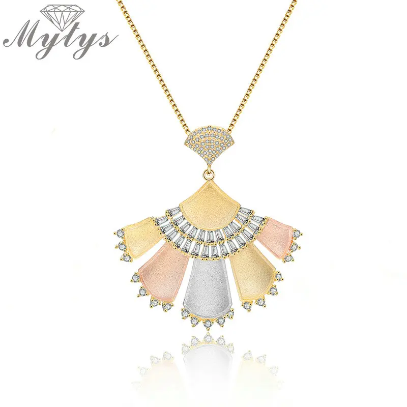 Mytys Tricolor Sandblasting Gold Pendant Necklace for Women AAA+ Zircon High Quality Elegant Jewelry Gift for Mother CN403
Mytys Tricolor Sandblasting Gold Pendant Necklace for Women AAA+ Zircon High Quality Elegant Jewelry Gift for Mother CN403