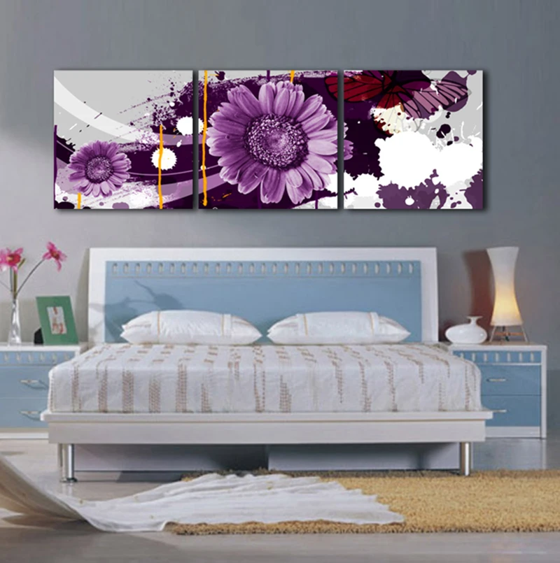3pcs Unframed Print poster canvas purple flower Decoration art oil painting Modular pictures on the wall bedroom decoration
3pcs Unframed Print poster canvas purple flower Decoration art oil painting Modular pictures on the wall bedroom decoration