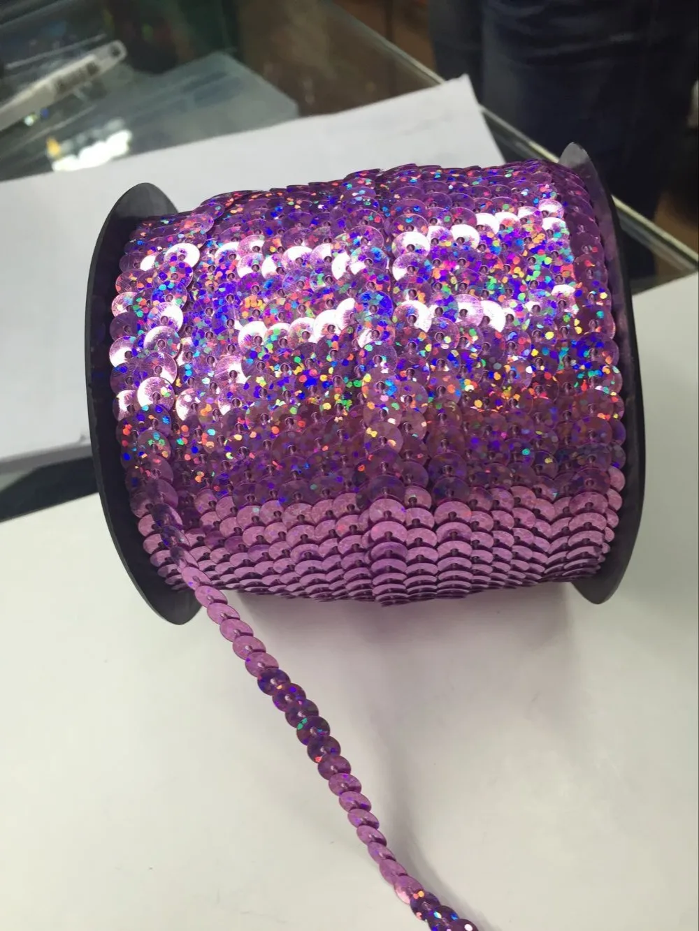 100 ярдов 6 мм Лазерная блестящая отделка продается в упаковке 1 рулон (100 ярдов)-5 #