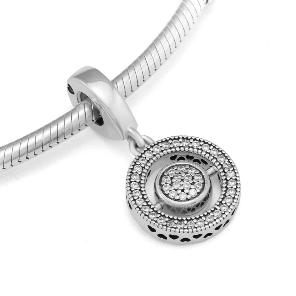 Genuine 925 Sterling Silver Crystals Beads Spinning Signature Dangle Charm Fits Europe Bracelet Women Fashion Jewelry Berloques
Genuine 925 Sterling Silver Crystals Beads Spinning Signature Dangle Charm Fits Europe Bracelet Women Fashion Jewelry Berloques