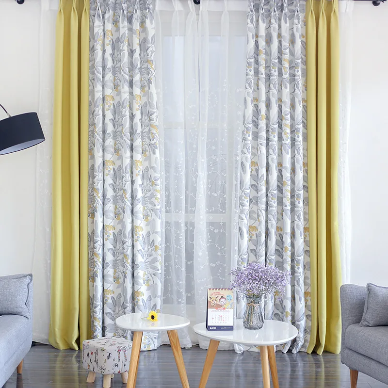 Modern Style Leaves Floral Printed Linen Curtains for Living Room Bedroom Window Home Pastoral Drapes White Embroidered Tulle
Modern Style Leaves Floral Printed Linen Curtains for Living Room Bedroom Window Home Pastoral Drapes White Embroidered Tulle