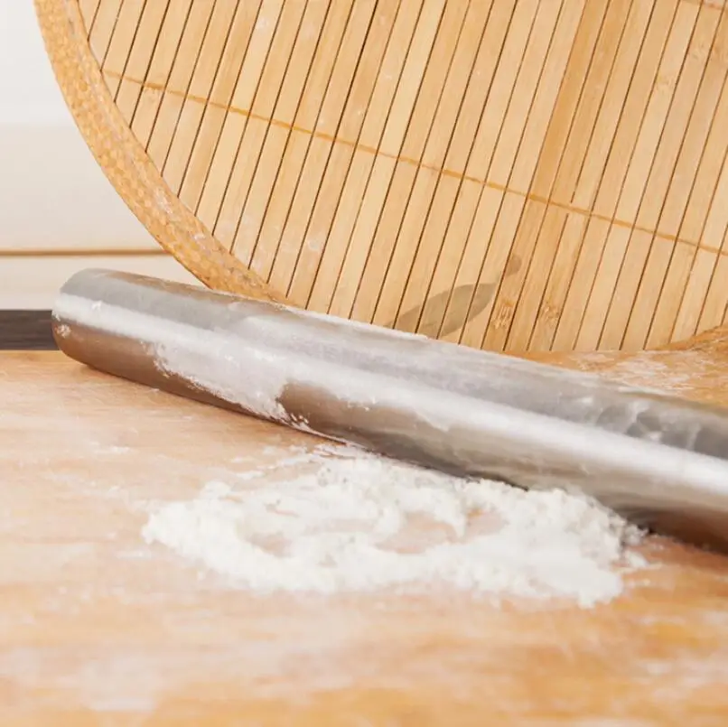 Stainless Steel Fondant Rolling Pin Baking Rough Clay Pizza Pasta Roller Non Stick Cake Accessories LX5039
Stainless Steel Fondant Rolling Pin Baking Rough Clay Pizza Pasta Roller Non Stick Cake Accessories LX5039