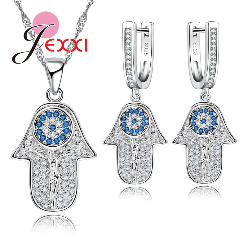 Christmas Gift Jesus Pendant Necklace Earrings Jewelry Set 925 Sterling Silver Gift For Christian With CZ Crystal
Christmas Gift Jesus Pendant Necklace Earrings Jewelry Set 925 Sterling Silver Gift For Christian With CZ Crystal