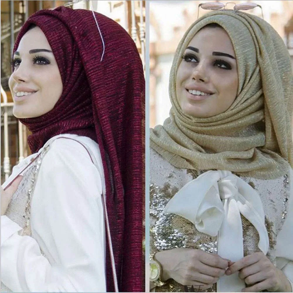 Fashion Muslim Head Hijab Scarf Gold Wire Crinkle Hijab Ladies Wrinkle Wrap Bubble Long Scarf Women Crinkled Shawl 175*75CM
Fashion Muslim Head Hijab Scarf Gold Wire Crinkle Hijab Ladies Wrinkle Wrap Bubble Long Scarf Women Crinkled Shawl 175*75CM