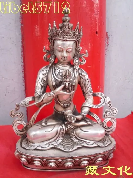 12 " tall Tibetan Buddhist bronze coated silver VAJRASATTVA EINZIGARTIG buddha Garden Decoration 100% real Brass Bronze
12 " tall Tibetan Buddhist bronze coated silver VAJRASATTVA EINZIGARTIG buddha Garden Decoration 100% real Brass Bronze