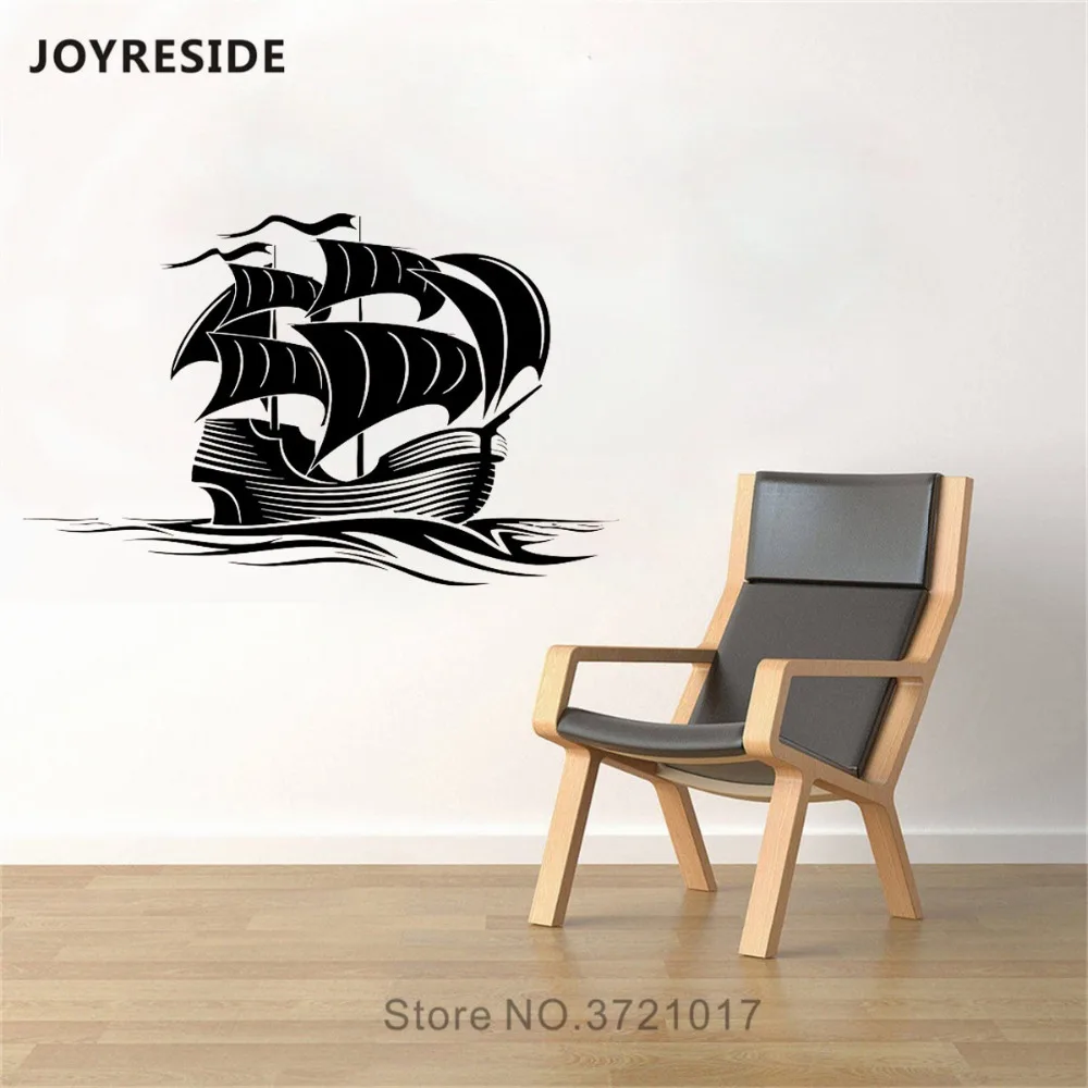 Настенная виниловая наклейка с рисунком корабля пирата A1081 | Дом и сад