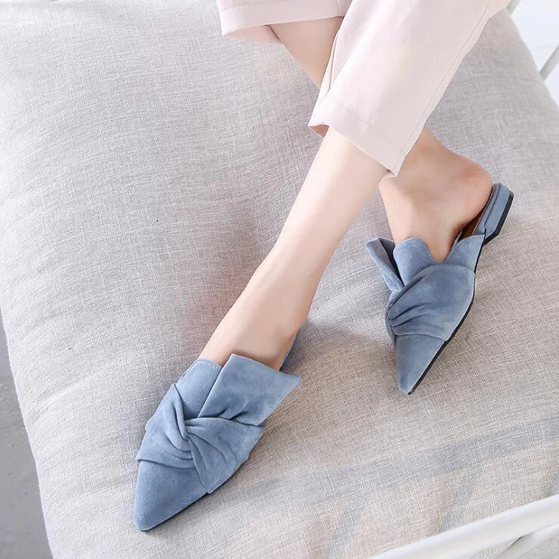 Women Slippers Fashion Pointed Toe Flock Bowtie Mules Shoes Flat Slides Summer Beach Flip Flop Outside Slip On Shoes Woman c850
Women Slippers Fashion Pointed Toe Flock Bowtie Mules Shoes Flat Slides Summer Beach Flip Flop Outside Slip On Shoes Woman c850
