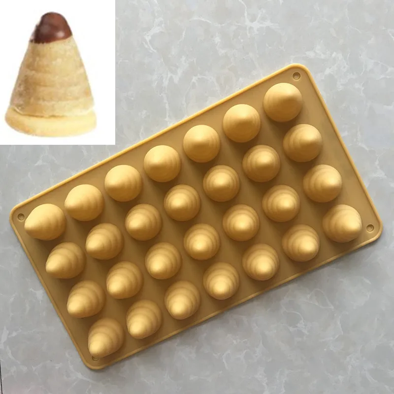 24 Holes multi-purpose Silicone Yramid Cake Mold Happy DIY Creative Ice Cream Mold Crispy Cone Moulds With 30 Sticks
24 Holes multi-purpose Silicone Yramid Cake Mold Happy DIY Creative Ice Cream Mold Crispy Cone Moulds With 30 Sticks