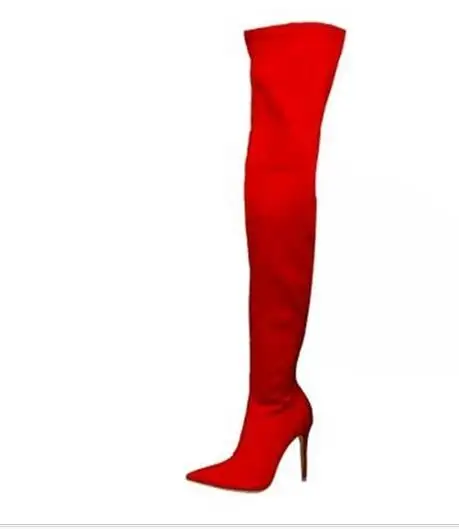 Sexy elastic statin female long boots pointed toe over the knee thin high heel candy color woman boots red
Sexy elastic statin female long boots pointed toe over the knee thin high heel candy color woman boots red