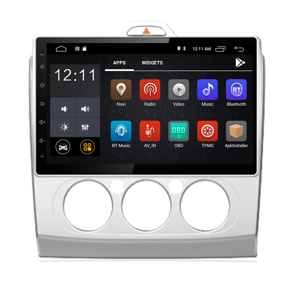 2din 9 дюймов Android 10 4G + 32G автомобильный Dvd Gps для Ford Focus 2 2006 2011 с Wifi/gps Navi/fm/am