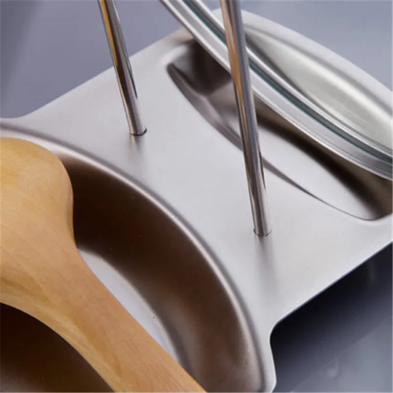 Kitchen 304 stainless steel pot lid soup spoon rack floor pot lid rack free punch storage tray
Kitchen 304 stainless steel pot lid soup spoon rack floor pot lid rack free punch storage tray