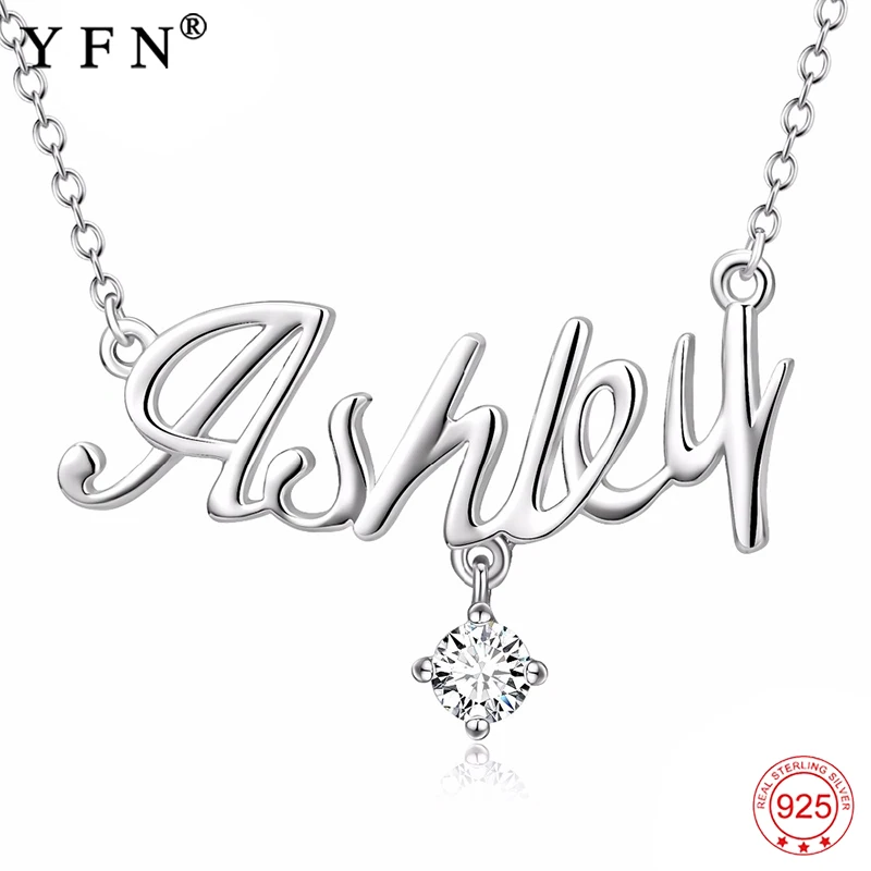 925 Sterling Silver Necklaces With Chain Not Customed Pendant "Ashley" Pendants Necklaces For Women Girls
925 Sterling Silver Necklaces With Chain Not Customed Pendant "Ashley" Pendants Necklaces For Women Girls