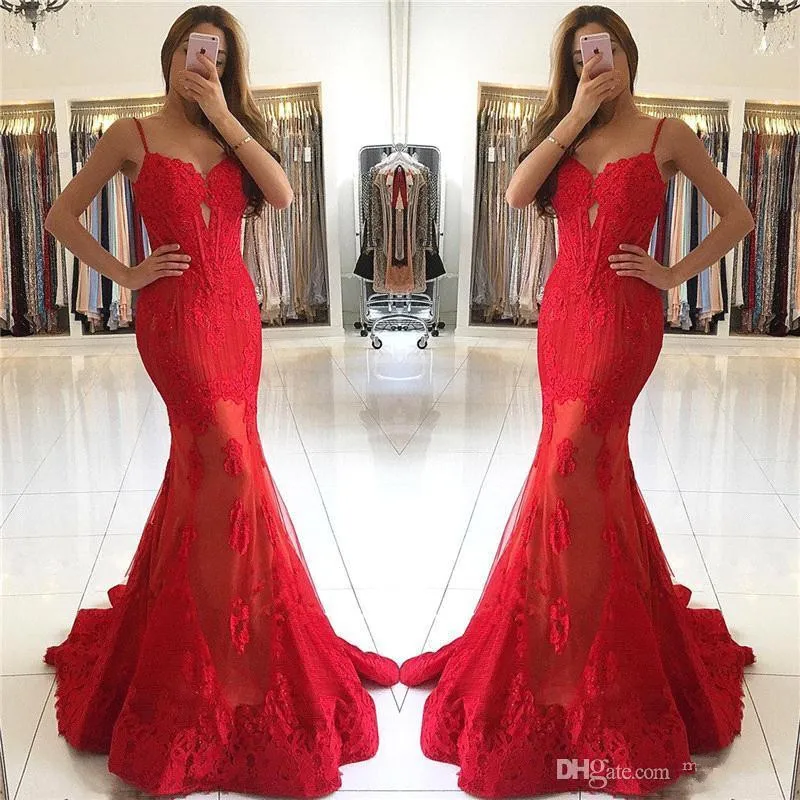 Sexy Prom Dresses Mermaid Spaghetti Straps Tulle Lace Red Party Maxys Long Prom Gown Evening Dresses Robe De Soiree
Sexy Prom Dresses Mermaid Spaghetti Straps Tulle Lace Red Party Maxys Long Prom Gown Evening Dresses Robe De Soiree