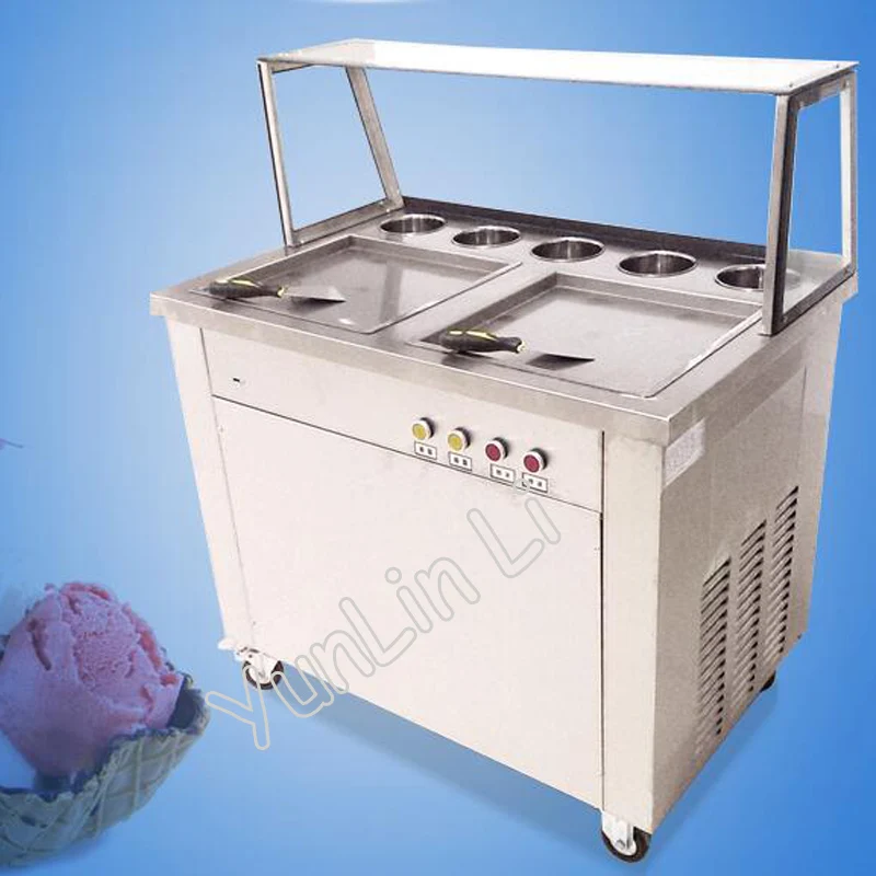 Movable ice Fried Machine Double Pots Commercial Fried Ice Cream Machine Roll Ice Cream Ice Frying Machine Roll Ice Cream Maker
Movable ice Fried Machine Double Pots Commercial Fried Ice Cream Machine Roll Ice Cream Ice Frying Machine Roll Ice Cream Maker