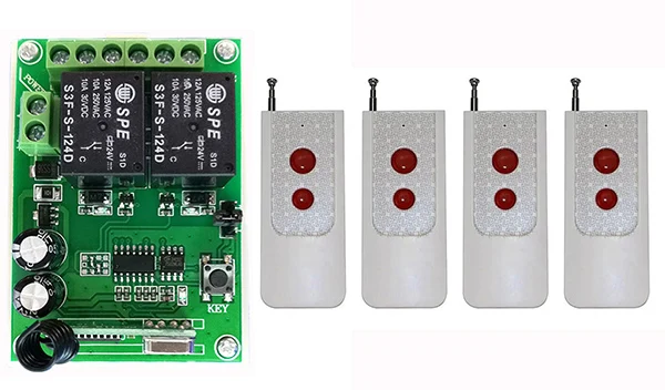 DC24V 2CH 1000m Long Range Wireless RF Remote Control Switch Transmitter+Receiver for Appliances Gate Garage Door window /lamp
DC24V 2CH 1000m Long Range Wireless RF Remote Control Switch Transmitter+Receiver for Appliances Gate Garage Door window /lamp