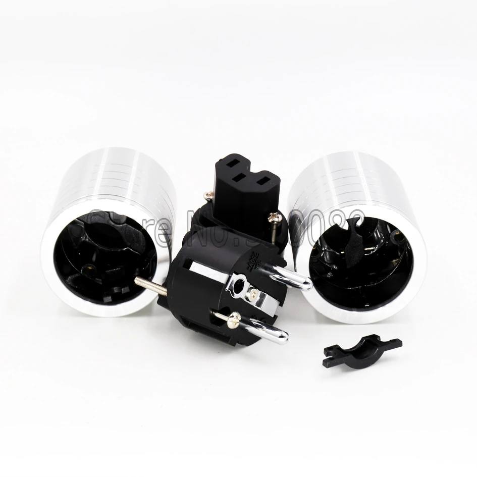 High quality aluminum Rhodium plated Schuko EUR power plug+IEC connector plug
High quality aluminum Rhodium plated Schuko EUR power plug+IEC connector plug